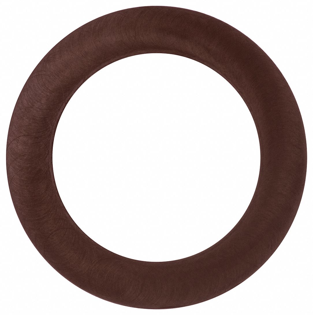 CAM & GROOVE GASKET: FOR ½ IN COUPLING, BROWN, 1 IN OD, FLAT, 0.16 IN THICK, FKM