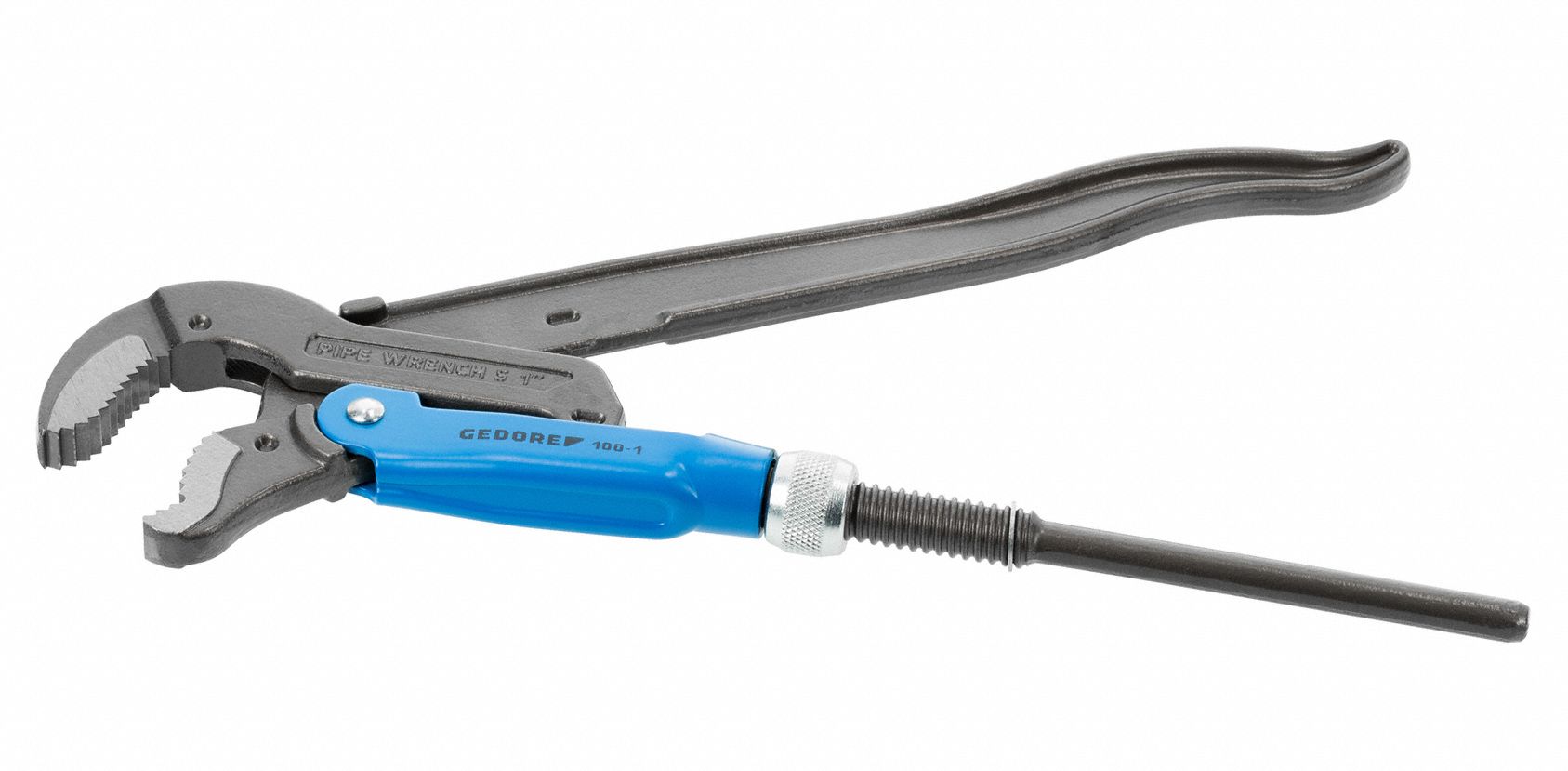 GEDORE Swedish Pipe Wrench, Alloy Steel, Chrome, Jaw Capacity 3 in