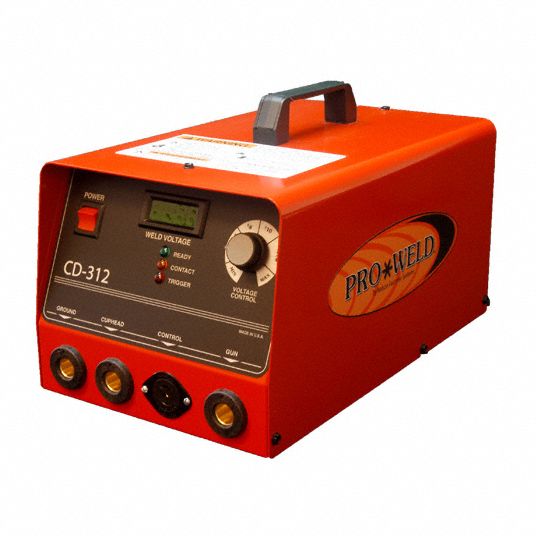 PRO WELD CD Stud Welder: 110 V AC, 60 Hz, For 3/8 in Max Stud Dia