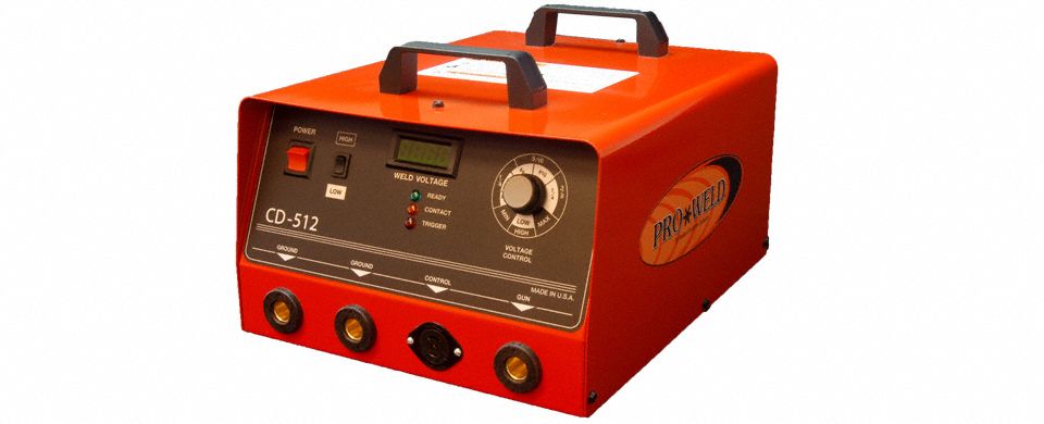 PRO WELD Stud Welder: 110 V AC, 60 Hz, For 7/16 In Max Stud Dia, CD-512 ...