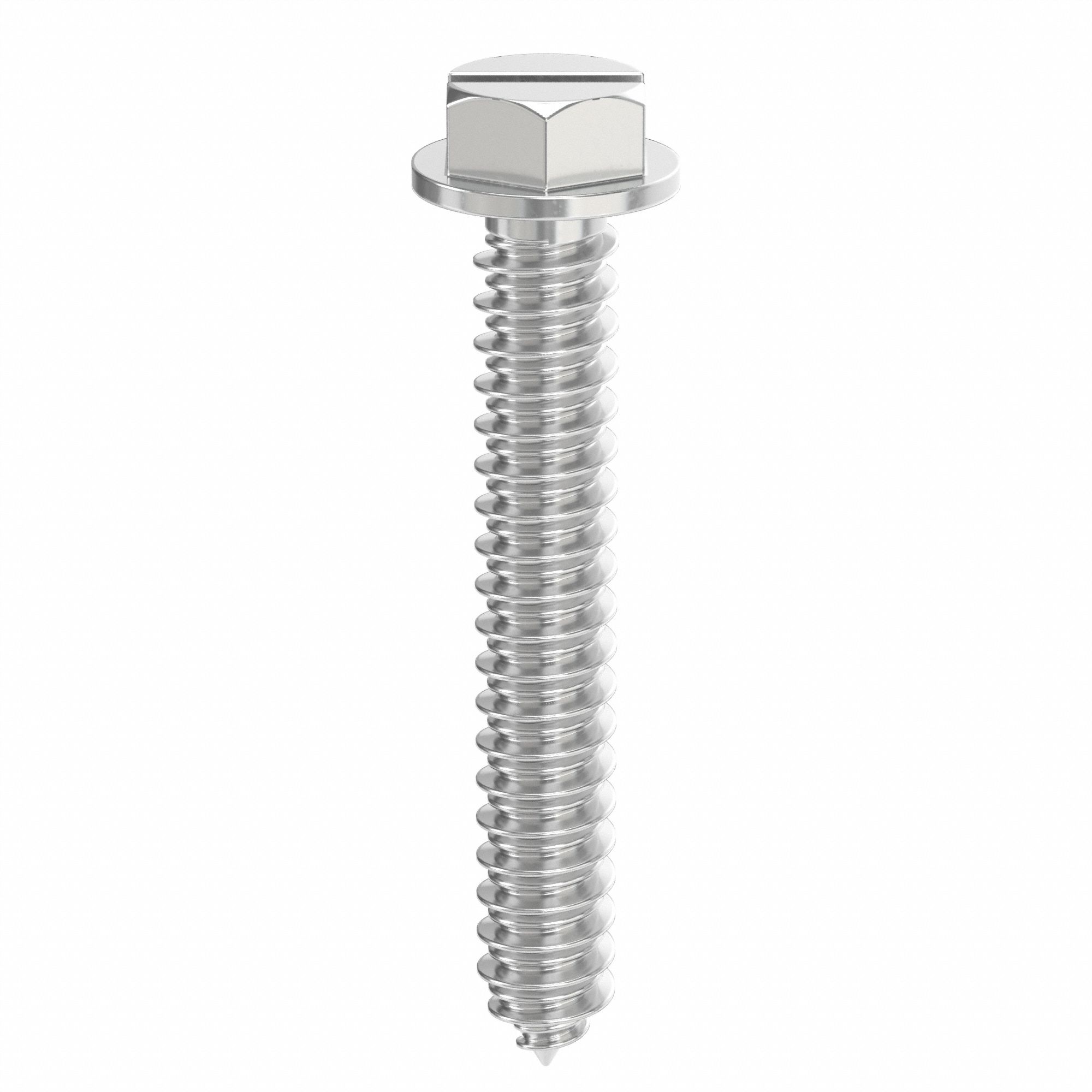 Concrete Anchor Screw: 1 1/4 in Overall Lg, 3/16 in Dia, Steel, External Hex, Hex, 100 PK