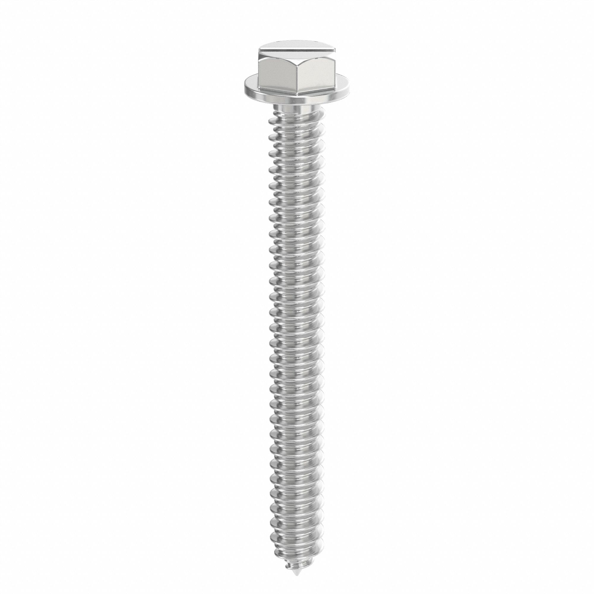Concrete Anchor Screw: 1 3/4 in Overall Lg, 3/16 in Dia, Steel, External Hex, Hex, 100 PK