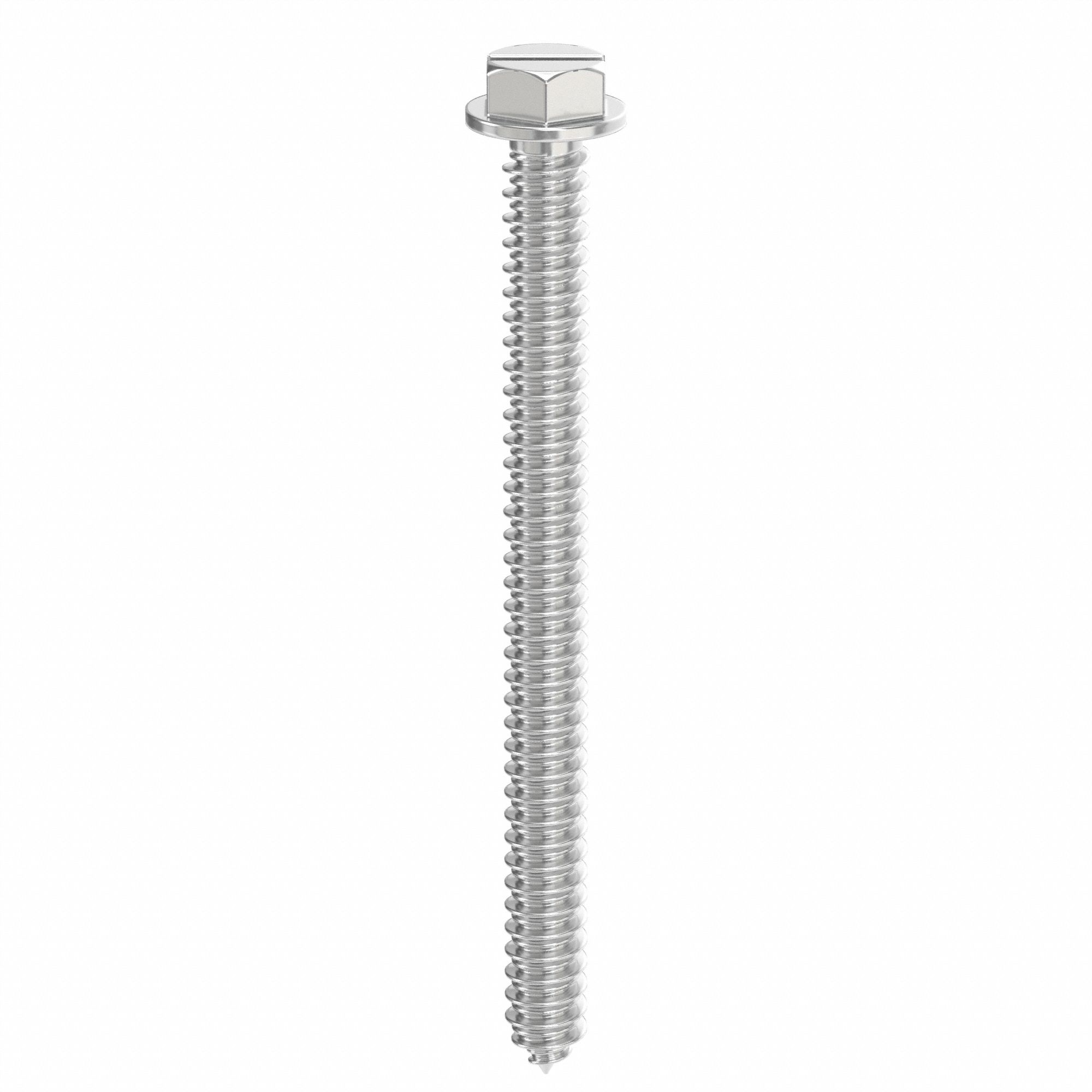 Concrete Anchor Screw: 2 1/4 in Overall Lg, 3/16 in Dia, Steel, External Hex, Hex, 100 PK