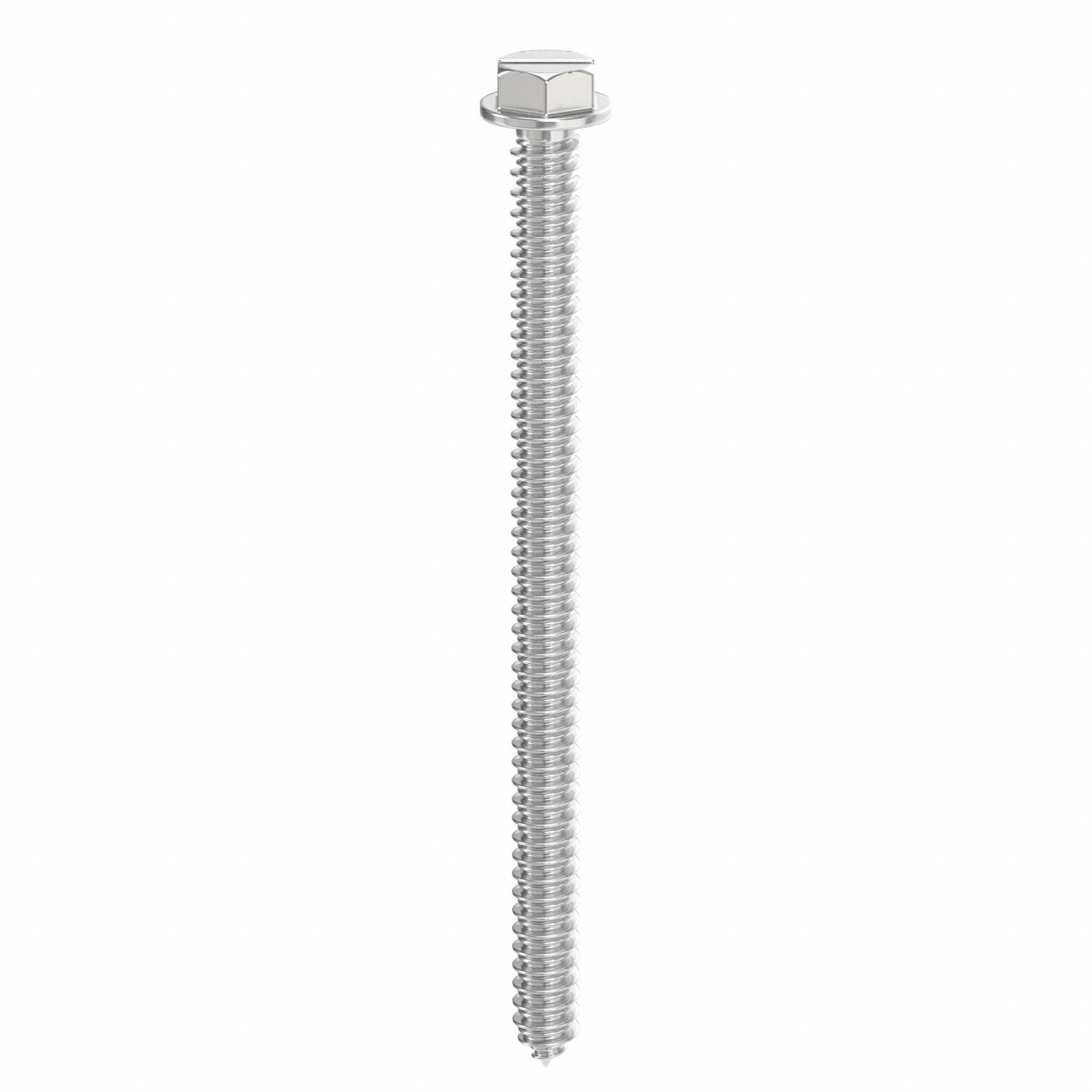 Concrete Anchor Screw: 2 3/4 in Overall Lg, 3/16 in Dia, Steel, External Hex, Hex, 100 PK