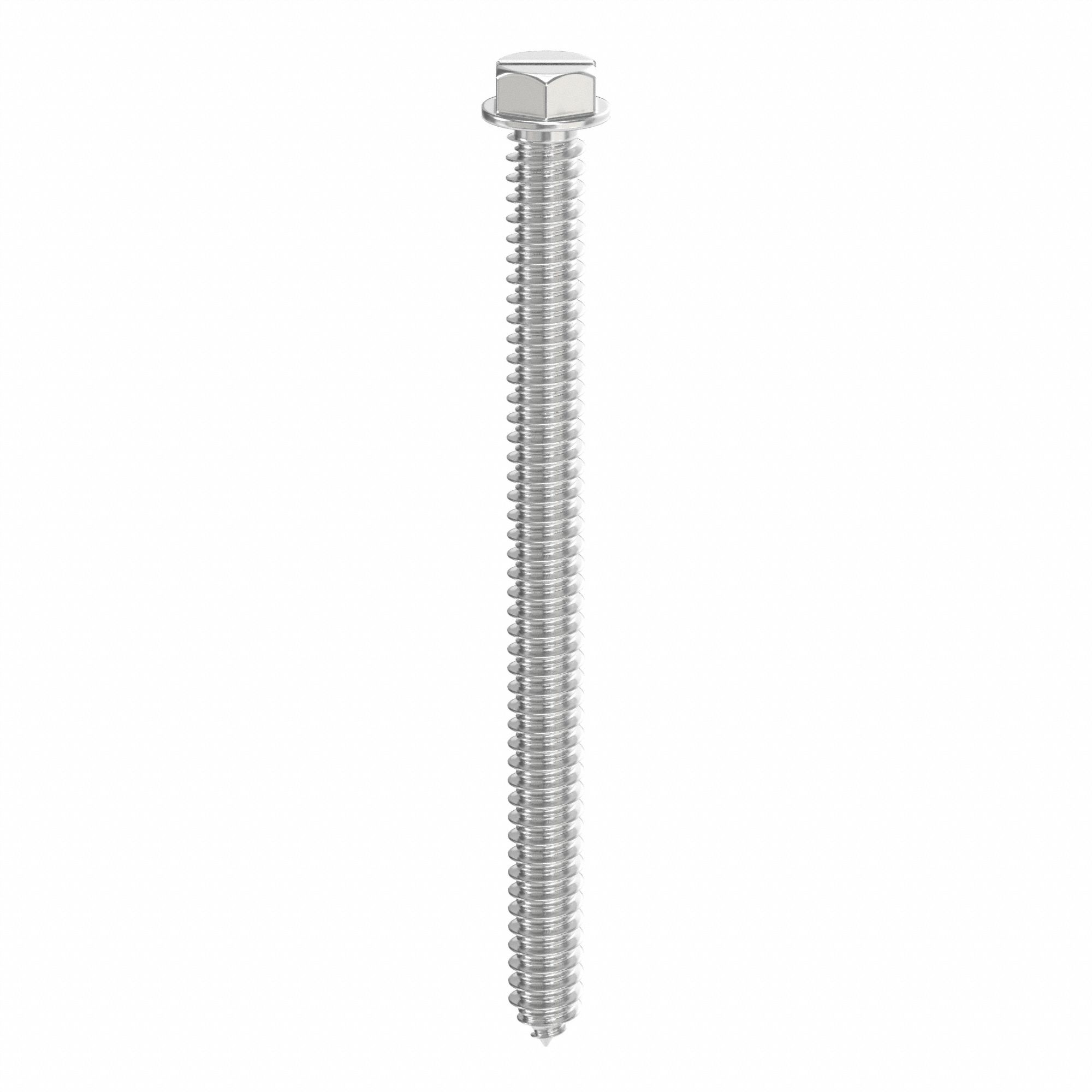 Concrete Anchor Screw: 3 1/4 in Overall Lg, 1/4 in Dia, Steel, External Hex, Hex, 100 PK