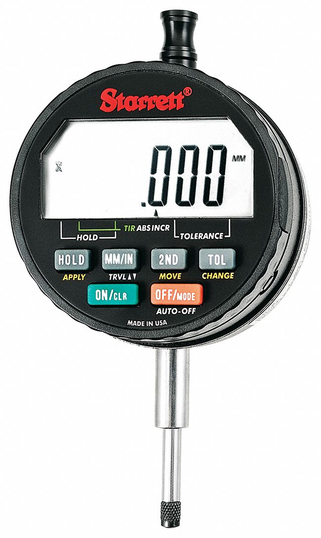 STARRETT Digital Indicator, Series Series 2700, Range 0 in to 0.6 in, Back Type LugOnCenter