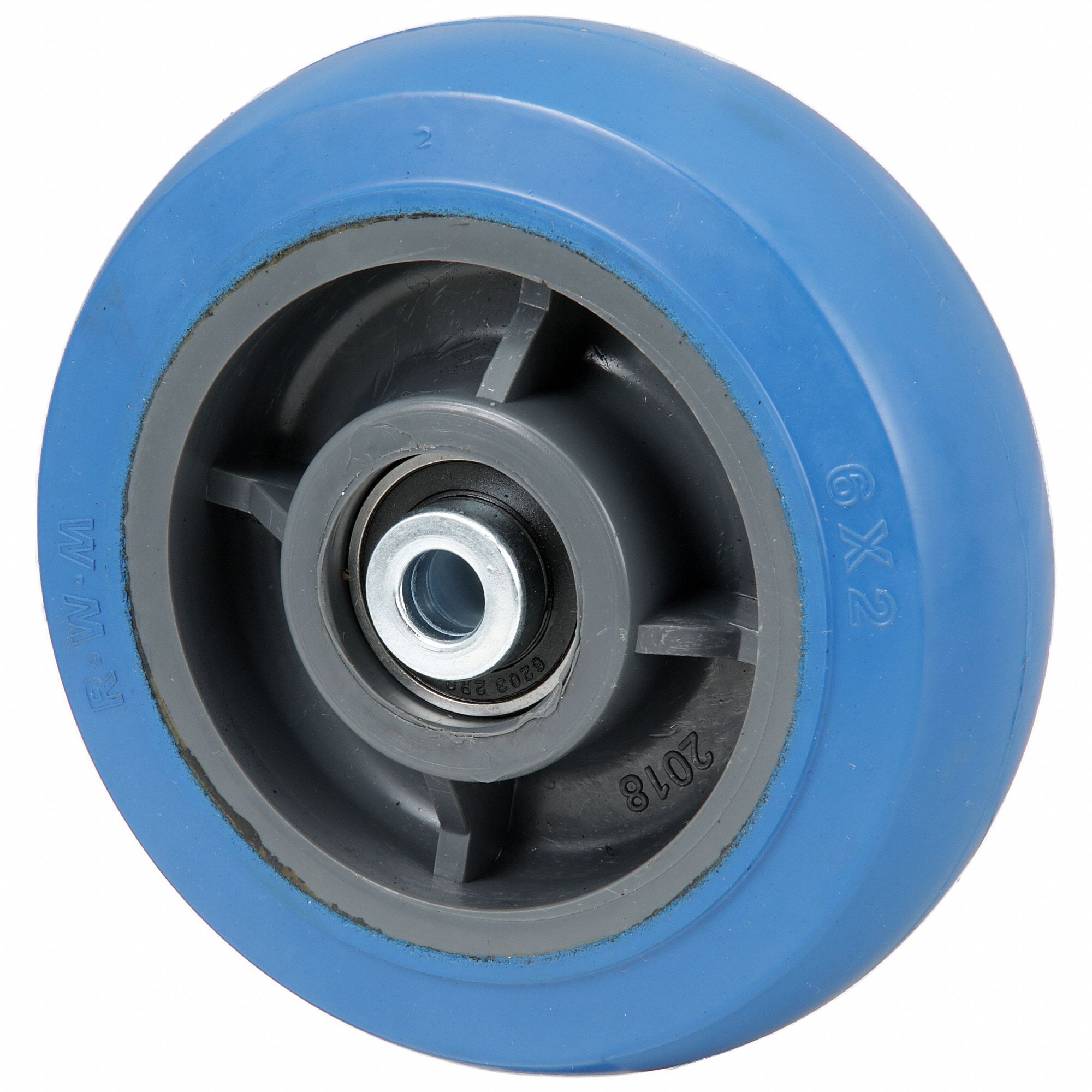 CASTER WHEEL, 6 IN WHEEL DIAMETER, 2 IN WHEEL W, 600 LB LOAD RATING, 2 7/16 IN HUB L