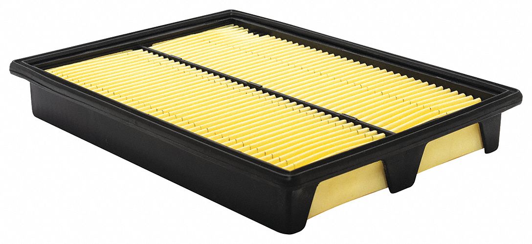 Automotive Air Filter: Panel, Engine, Rectangular, Panel, 8 3/4 in Overall Lg, Honda