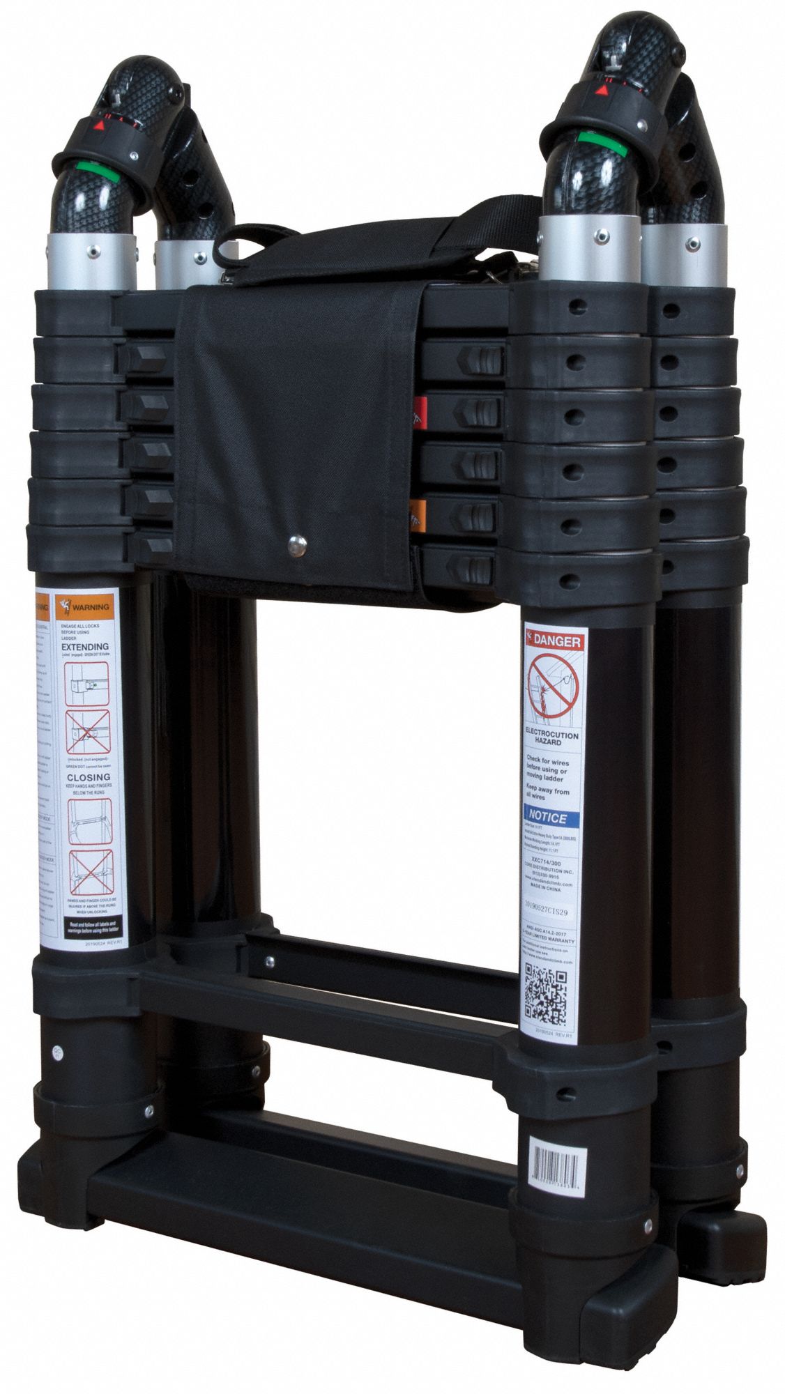 XTEND + CLIMB 14 ft Extended Ladder Height Telescoping Ladder, 300 lb