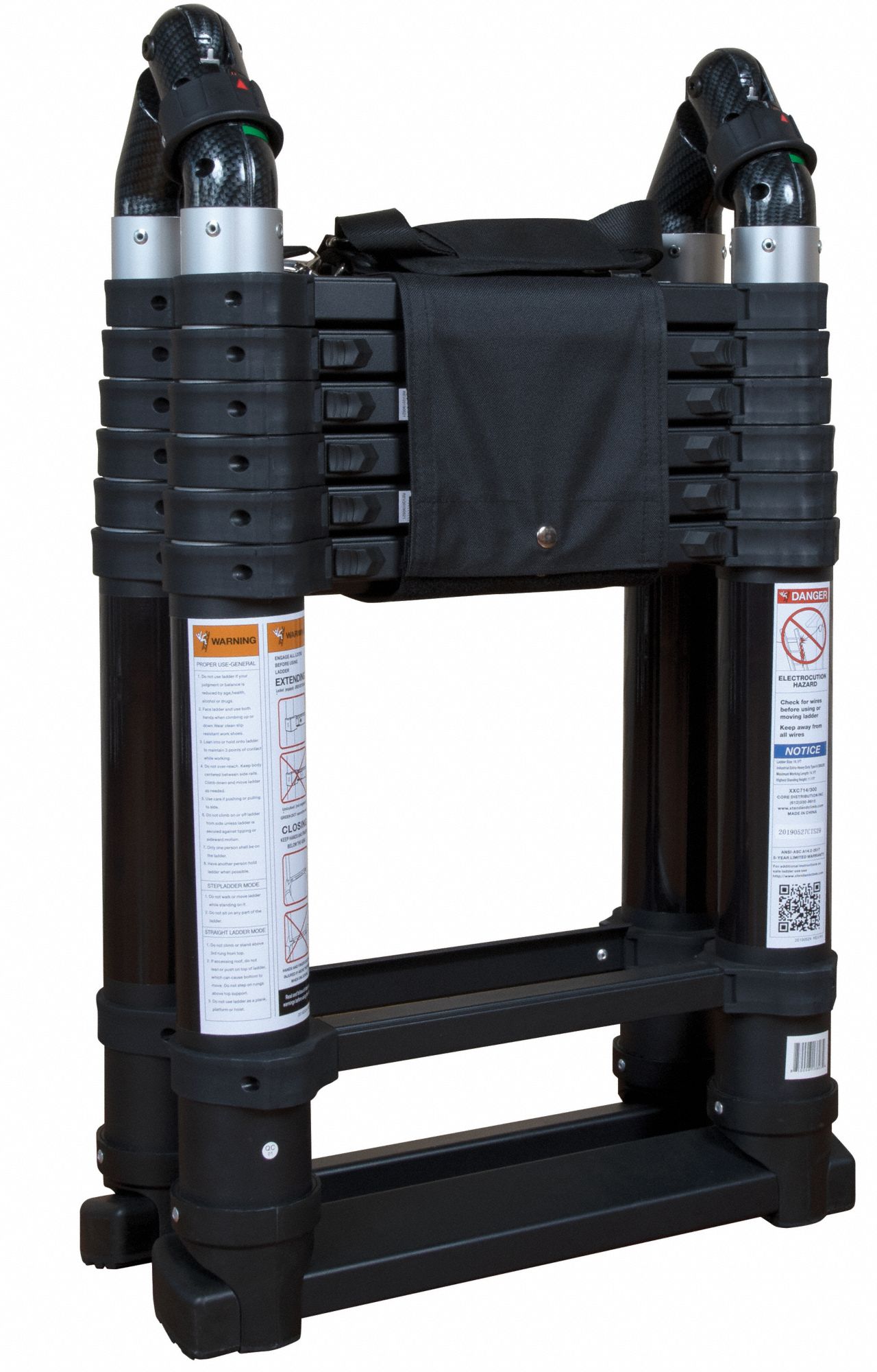 XTEND + CLIMB 14 ft Extended Ladder Height Telescoping Ladder, 300 lb