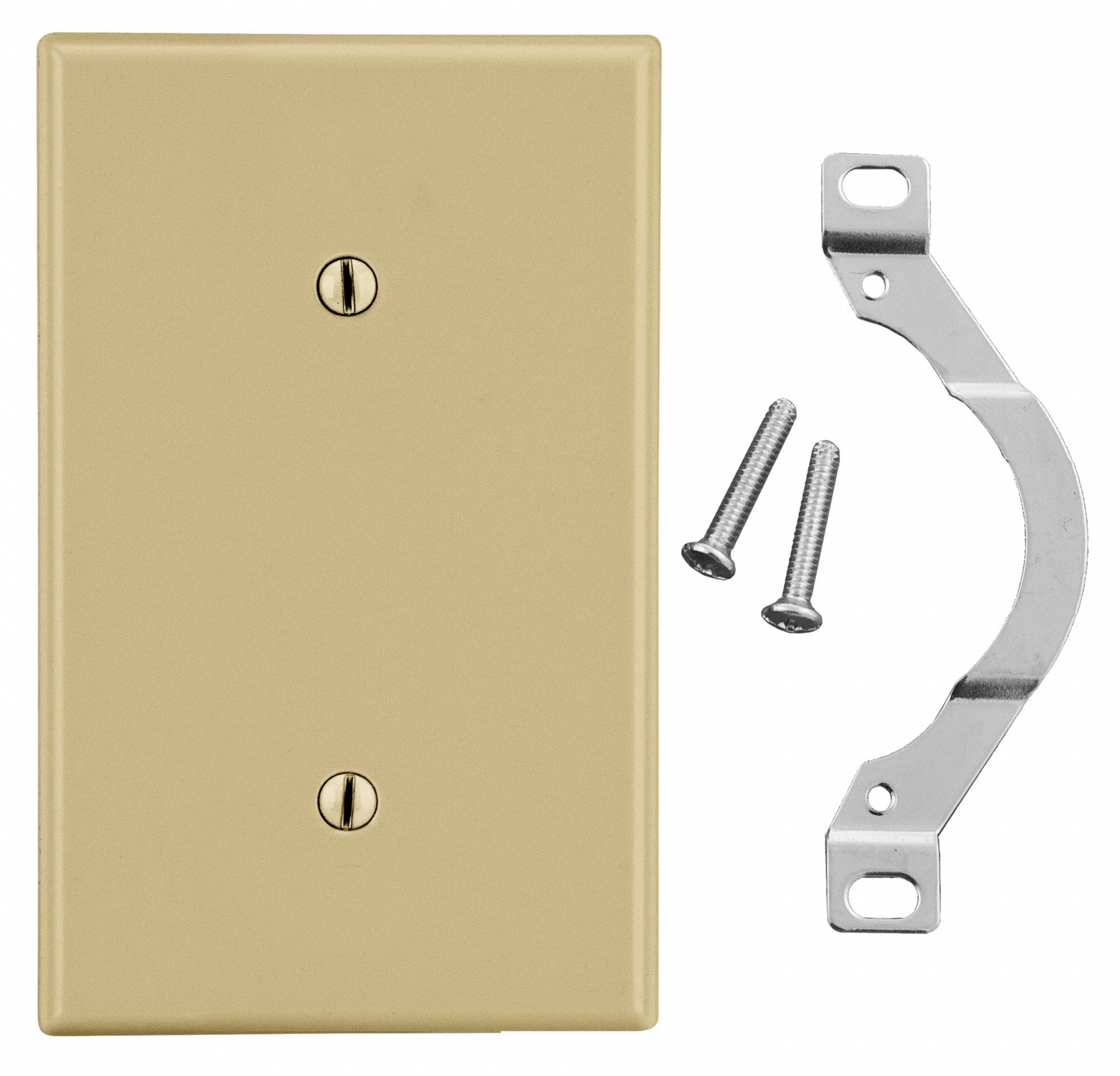 BLANK STRAP MOUNT WALL PLATE,IVORY,POLY