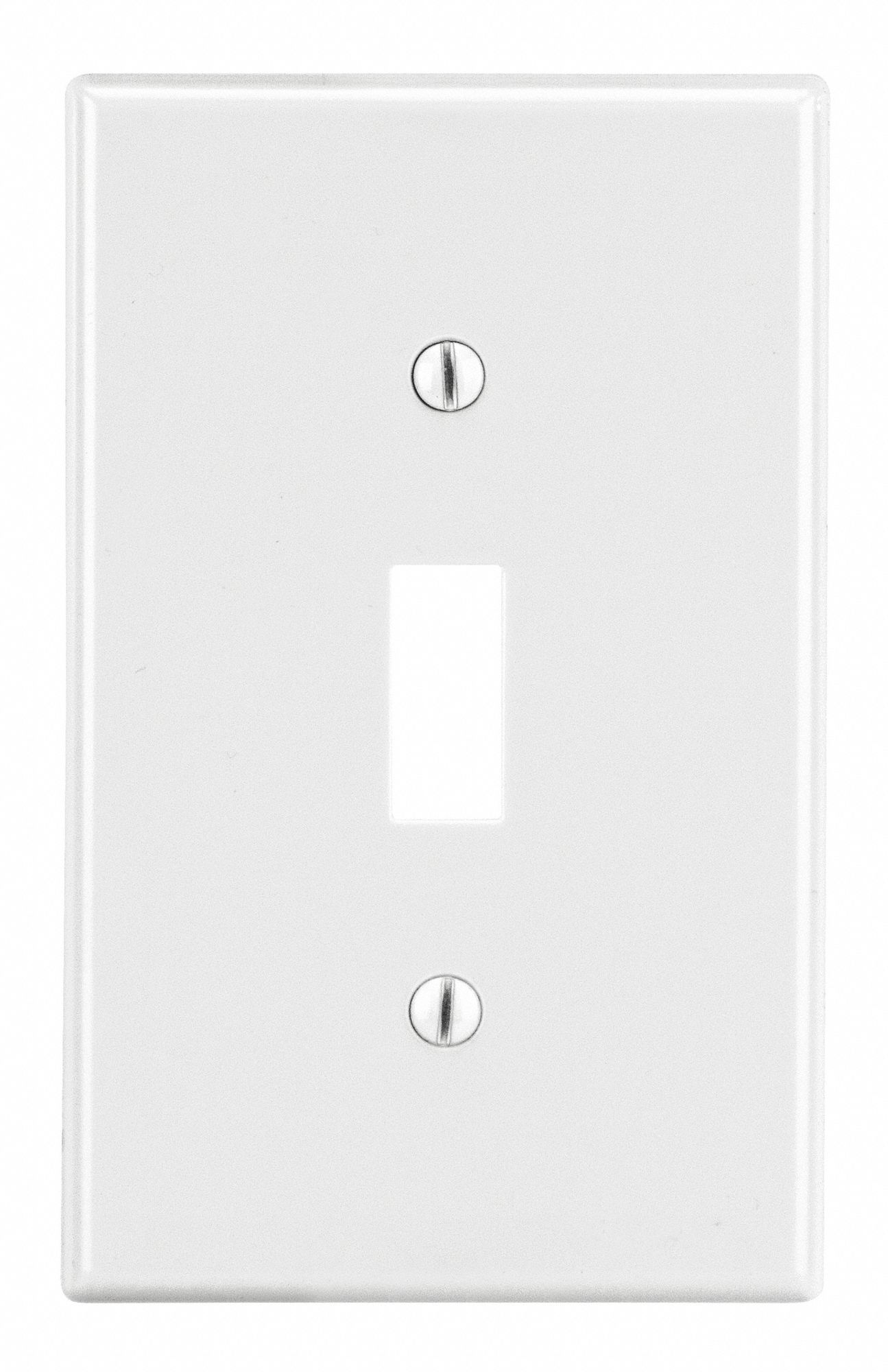 Toggle, Plastic, Toggle Switch Wall Plate - 55KT52|PJ1W - Grainger