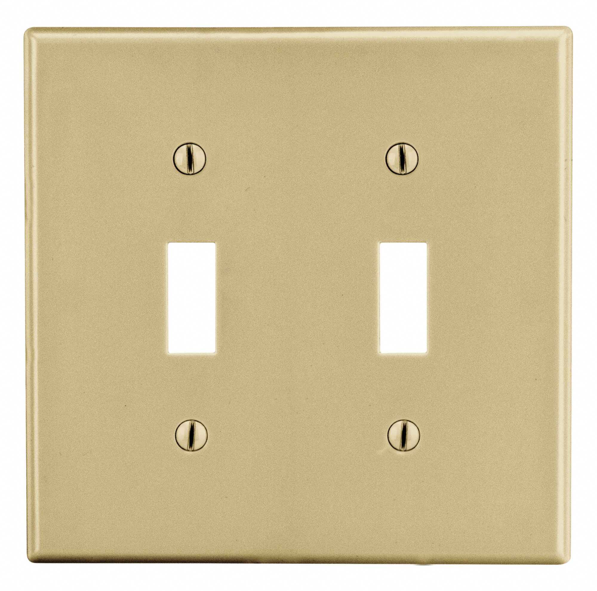 HUBBELL WIRING DEVICEKELLEMS Toggle Switch Wall Plate 2 Gangs, Std