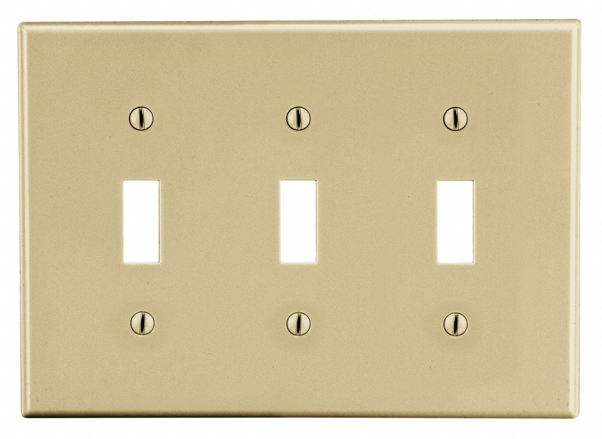 TOGGLE SWITCH WALL PLATE,IVORY,POLY