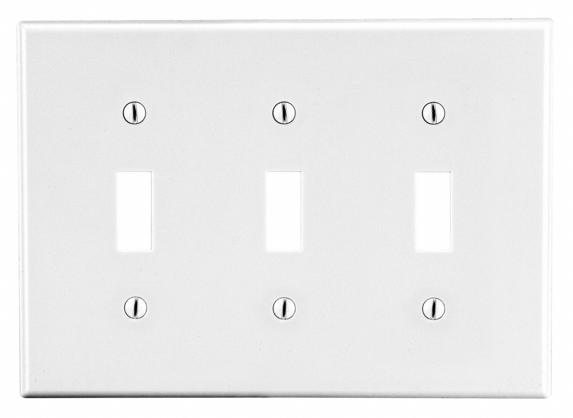 TOGGLE SWITCH WALL PLATE,WHITE,POLY