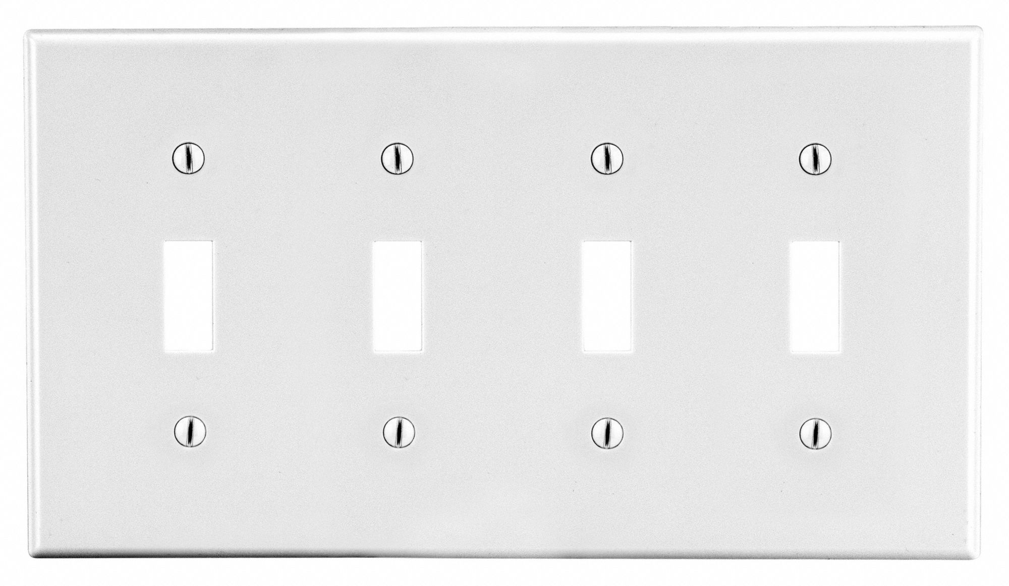 TOGGLE SWITCH WALL PLATE,WHITE,POLY