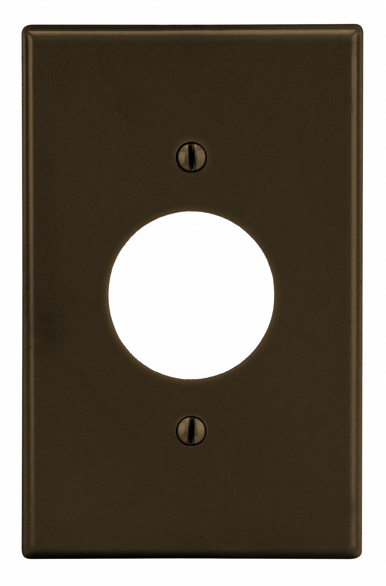 SINGLE RECEPTACLE WALL PLATE,BROWN,POLY