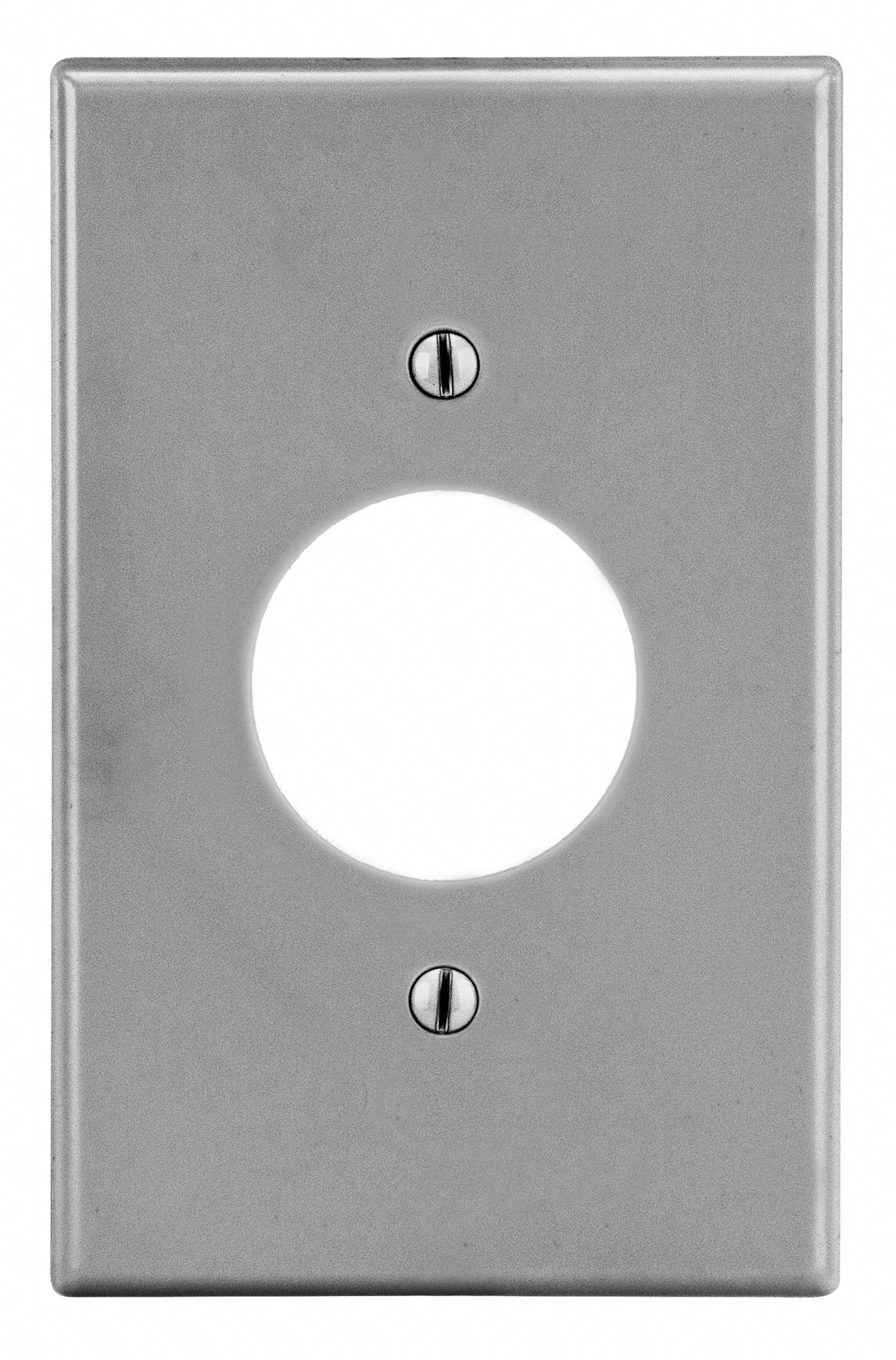 RECEPTACLE WALL PLATE,GRAPHITE,POLY