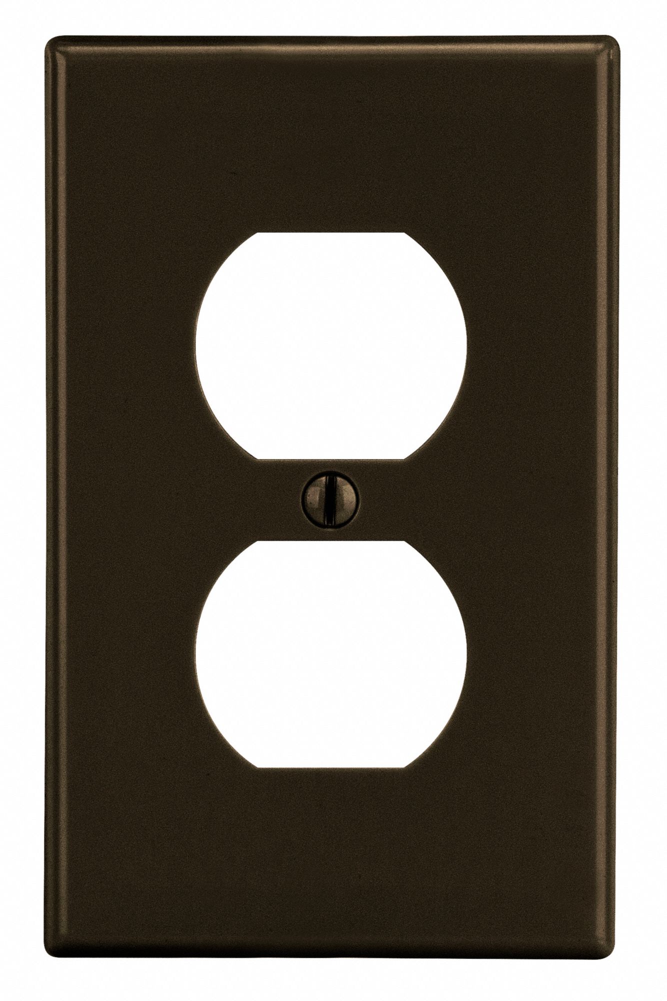 DUPLEX RECEPTACLE WALL PLATE,BROWN,POLY