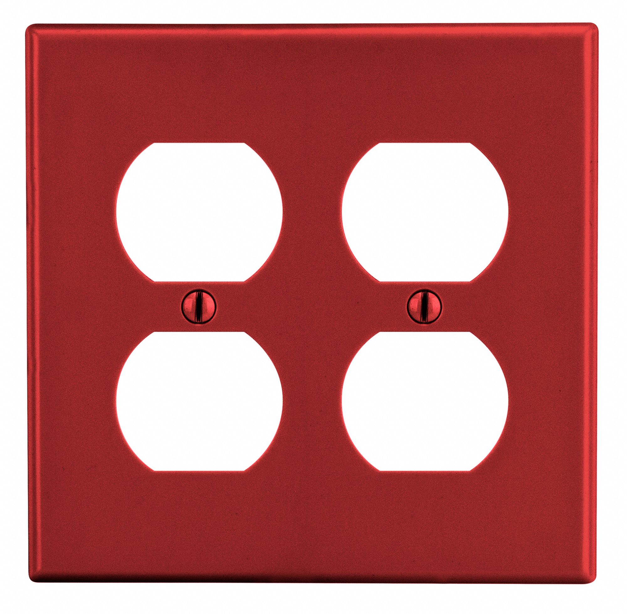 DUPLEX RECEPTACLE WALL PLATE,RED,POLY