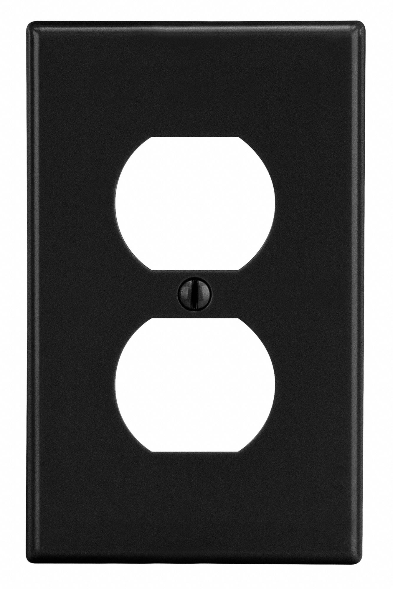 DUPLEX RECEPTACLE WALL PLATE,BLACK,POLY