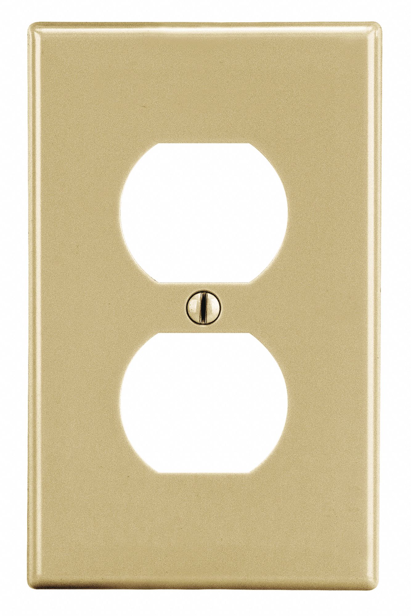 DUPLEX RECEPTACLE WALL PLATE,IVORY,POLY