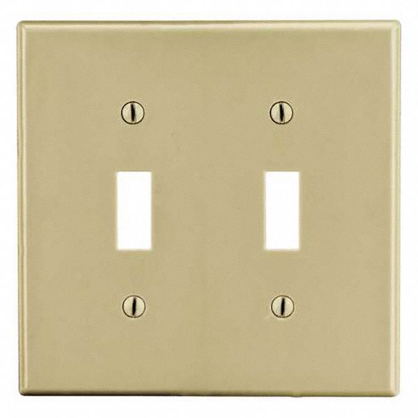 TOGGLE SWITCH WALL PLATE,IVORY,POLY