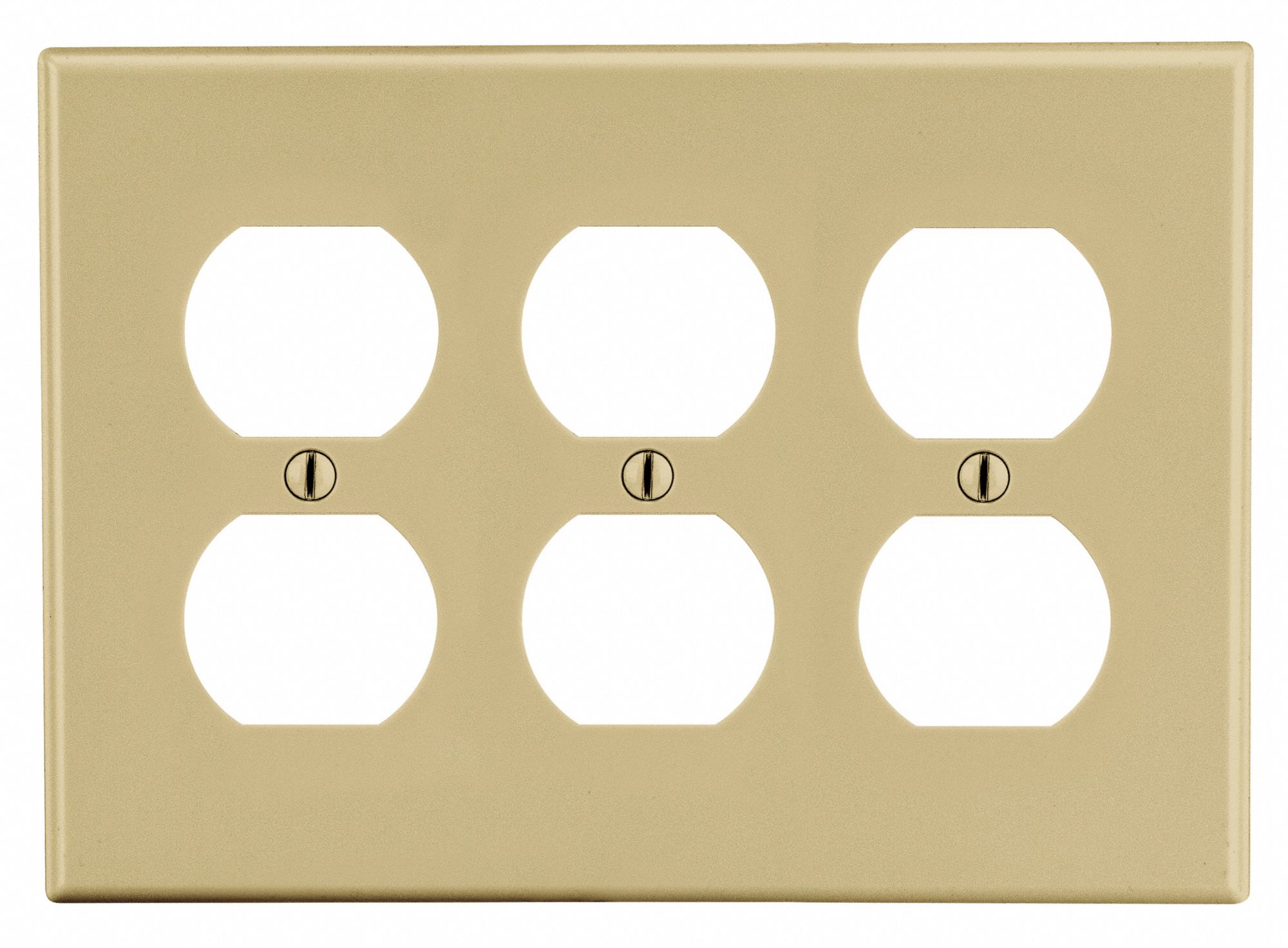 DUPLEX RECEPTACLE WALL PLATE,IVORY,POLY