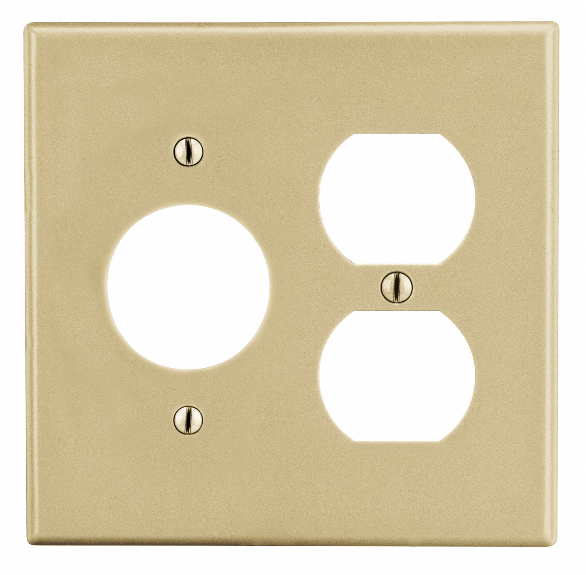 DUPLEX RECEPTACLE WALL PLATE,IVORY,POLY