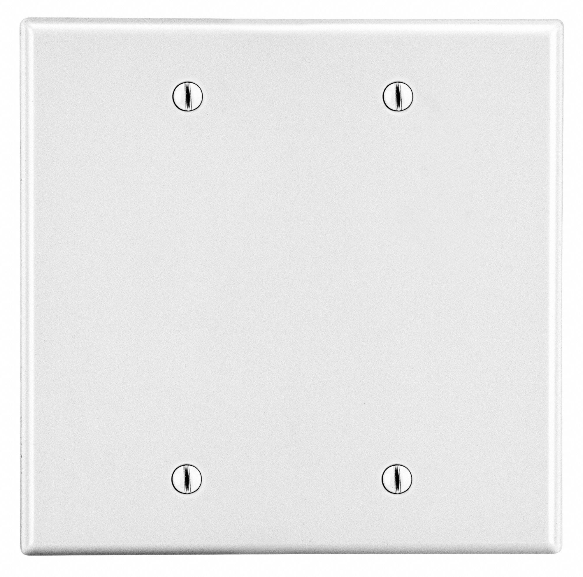 BLANK BOX MOUNT WALL PLATE,WHITE,POLY