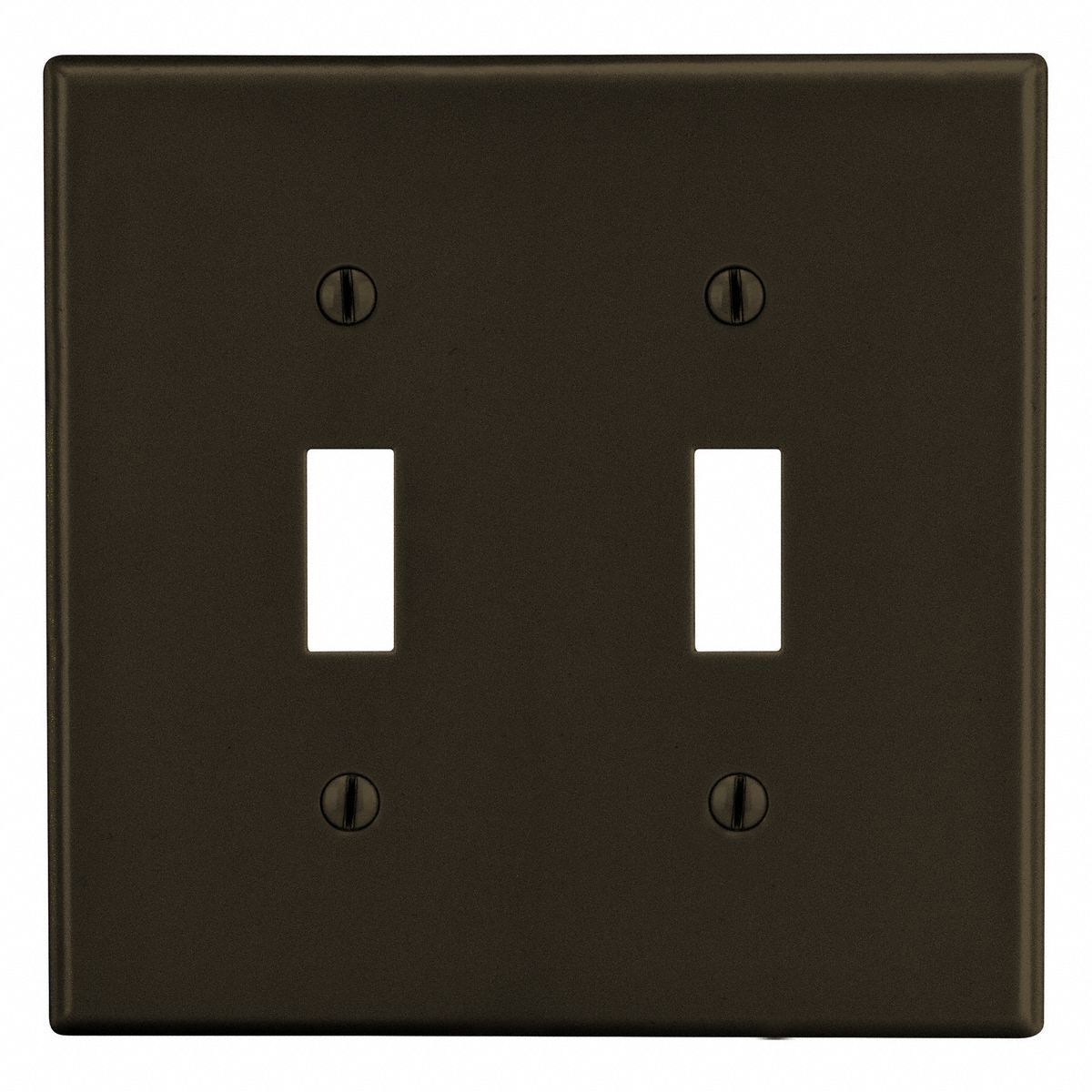 TOGGLE SWITCH WALL PLATE,BROWN,POLY