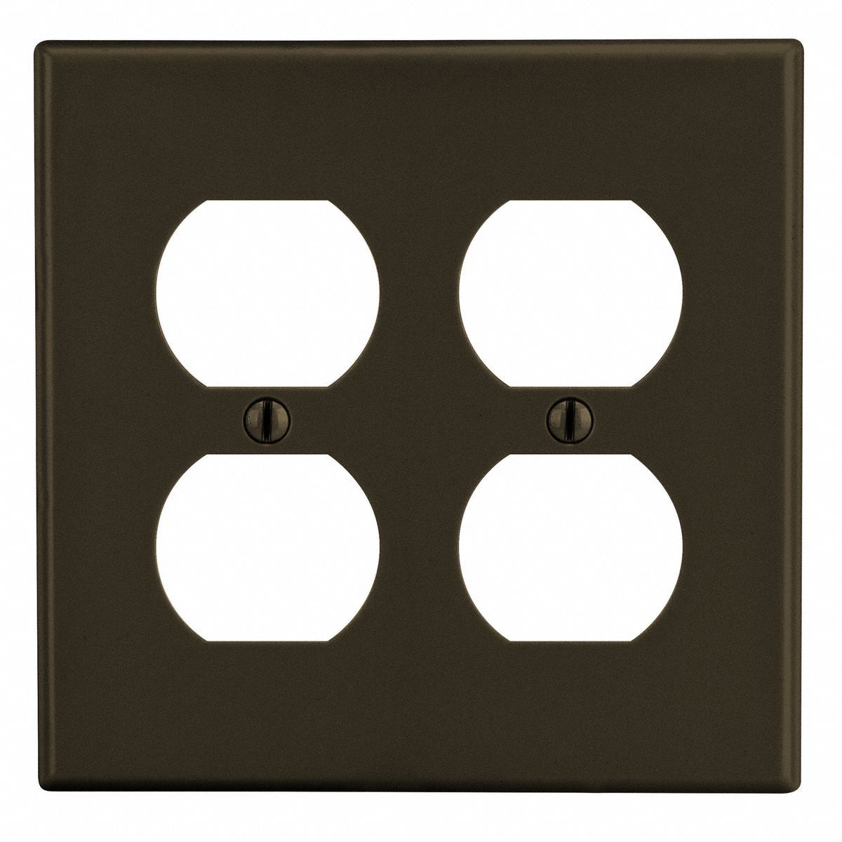 DUPLEX RECEPTACLE WALL PLATE,BROWN,POLY