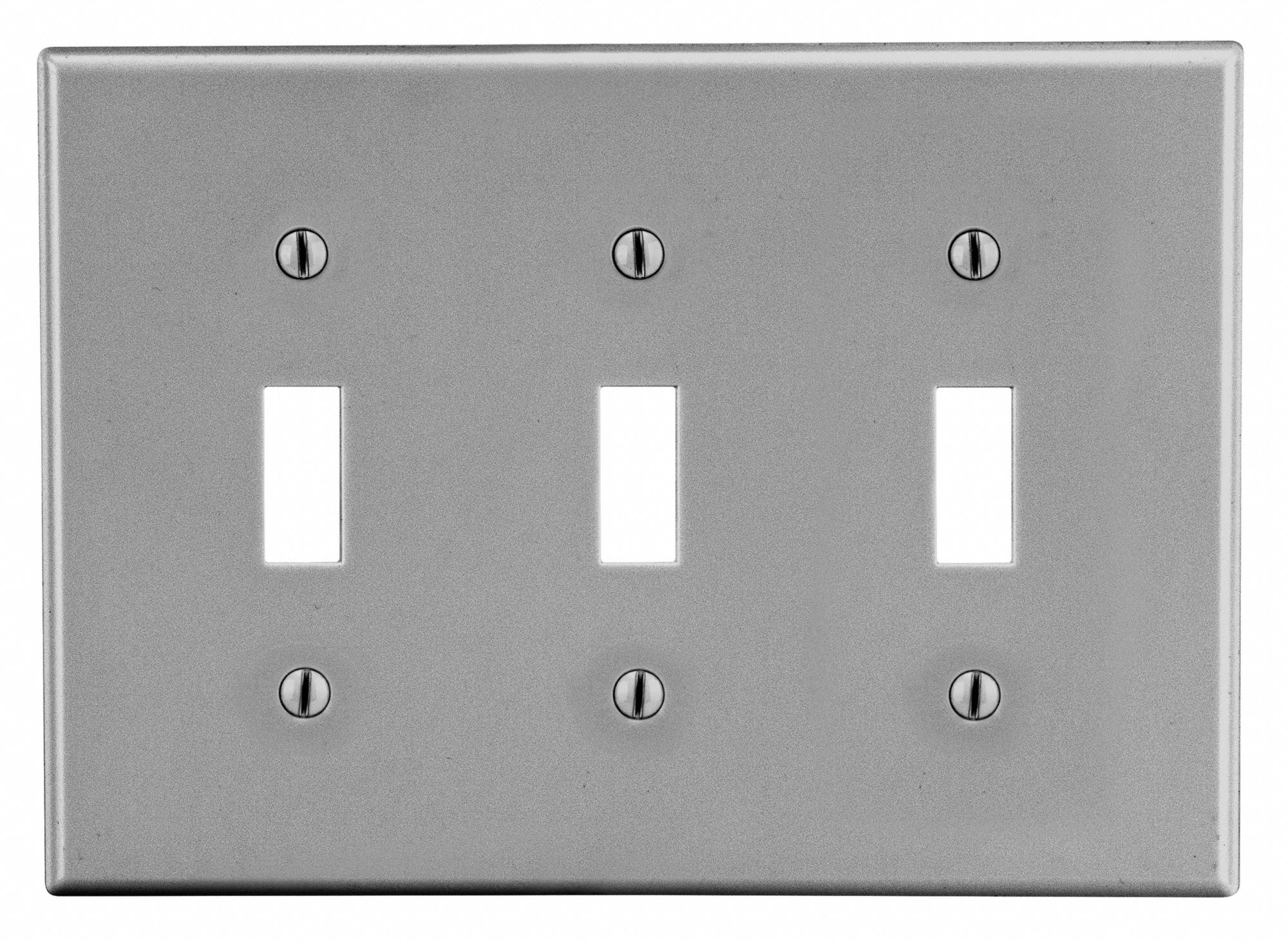 Toggle, Plastic, Toggle Switch Wall Plate - 55KU15|P3GY - Grainger