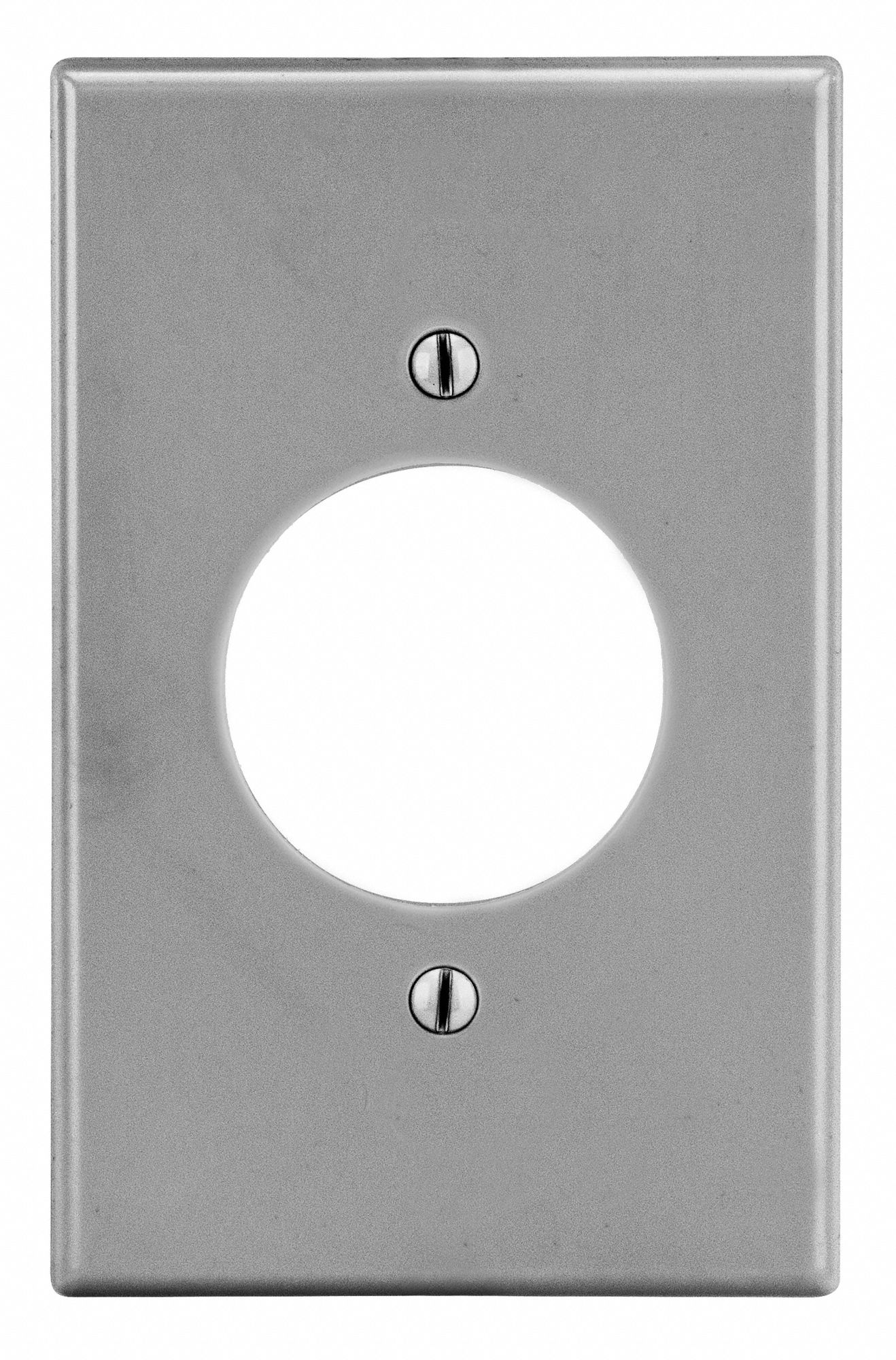 RECEPTACLE WALL PLATE,GRAPHITE,POLY