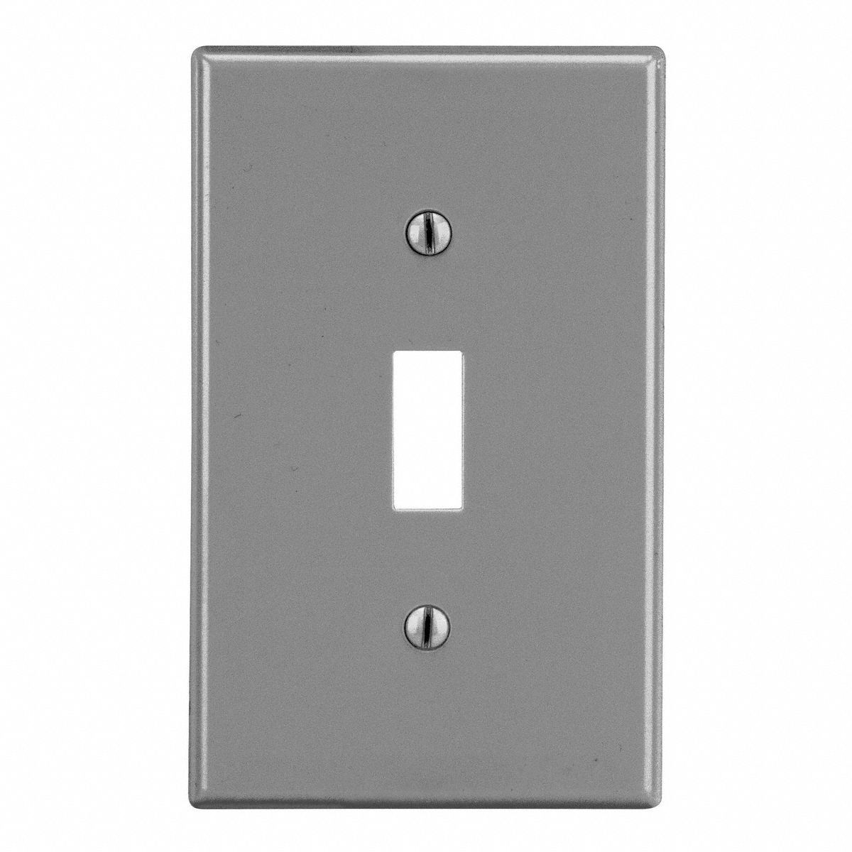 TOGGLE SWITCH WALL PLATE,GRAPHITE,POLY