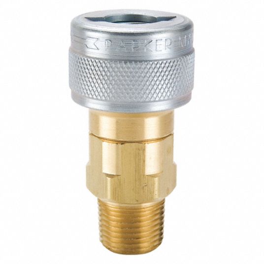 PARKER, 1/4 in Body Size, Socket, Quick Connect Hose Coupling -  55KW31