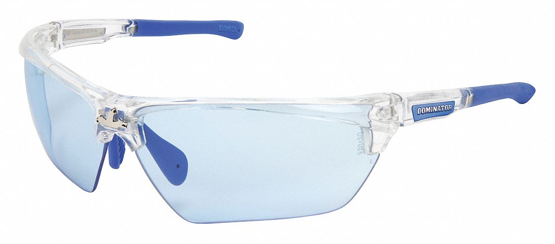 SafetyGlasses, LightBlue, Anti-Fog, Clear