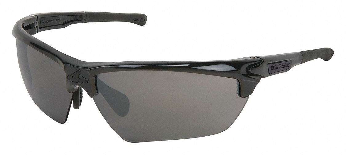 Safety Glasses: Dark Gray Lens, Half-Frame, Polarized, Black Frame, DM3 Series