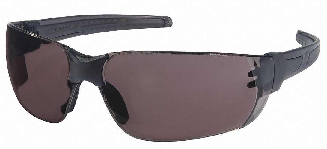 Safety Glasses: Gray Lens, Frameless, Anti-Fog, Gray Frame, HK2 Series