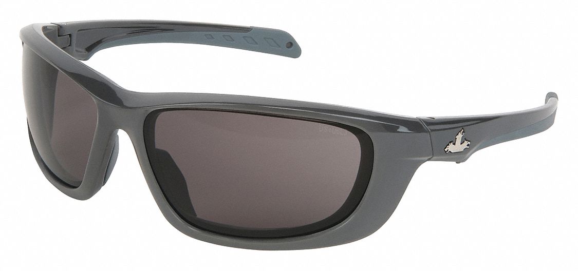 Safety Glasses: Gray Lens, Full-Frame, Anti-Fog, Gray Frame, UD1 Series