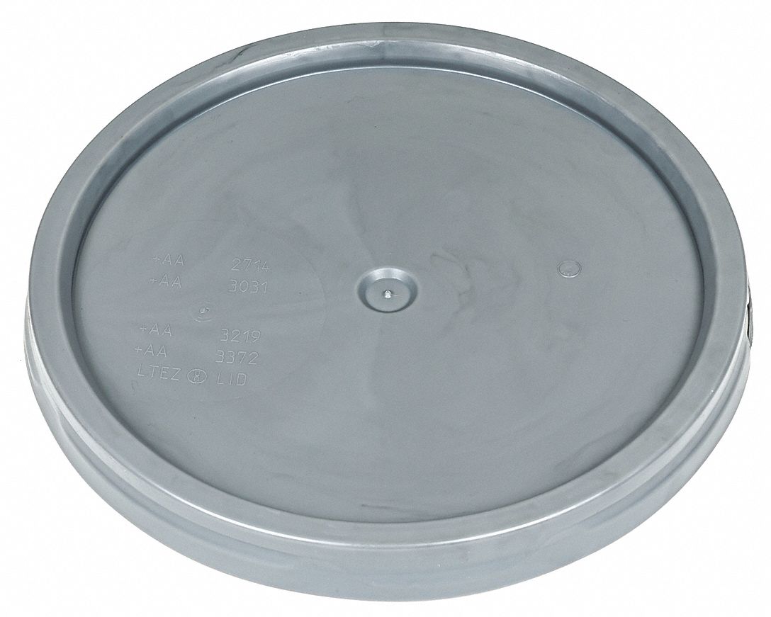 Plastic Pail Lid Gray Plastic