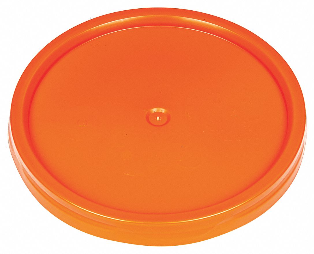 Plastic Pail Lid Orange Plastic