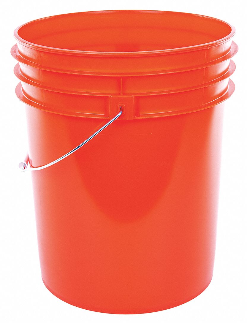 ROP2150BL-P RightPail ™ 5 Gallon Open Head Plastic Bucket - Plastic Handle  – Blue - Basco USA