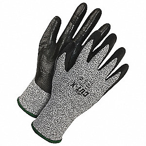 COATED GLOVES, L (9), ANSI CUT LEVEL A2, DIPPED PALM, NITRILE, HPPE, 13 GA, SMOOTH