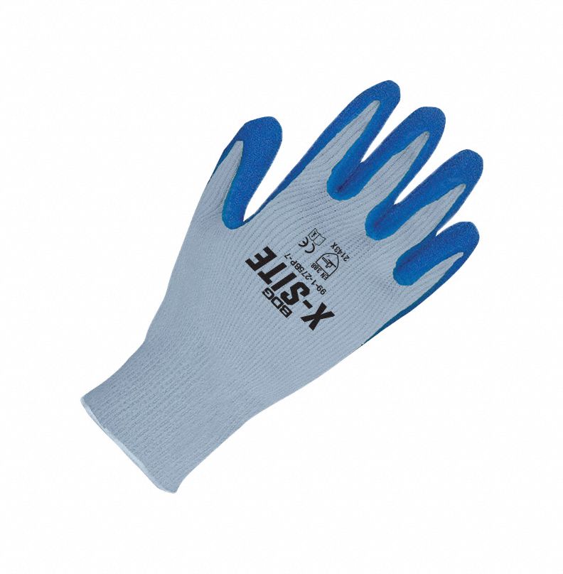BDG X-Site Foam Latex Coated Gloves S - Palm Dipped, Full Finger