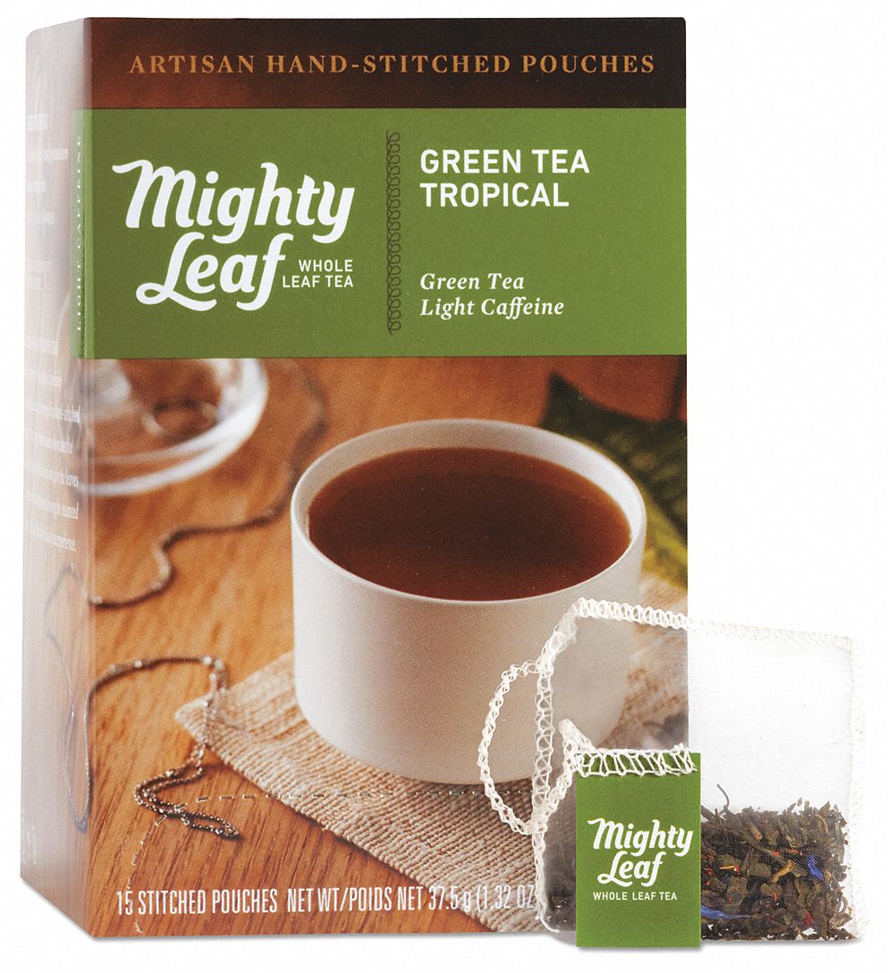 Tea: Caffeinated, Green Tea, Tea Bag, 0.09 oz Pack Wt, 1.32 oz Net Wt, 15 PK