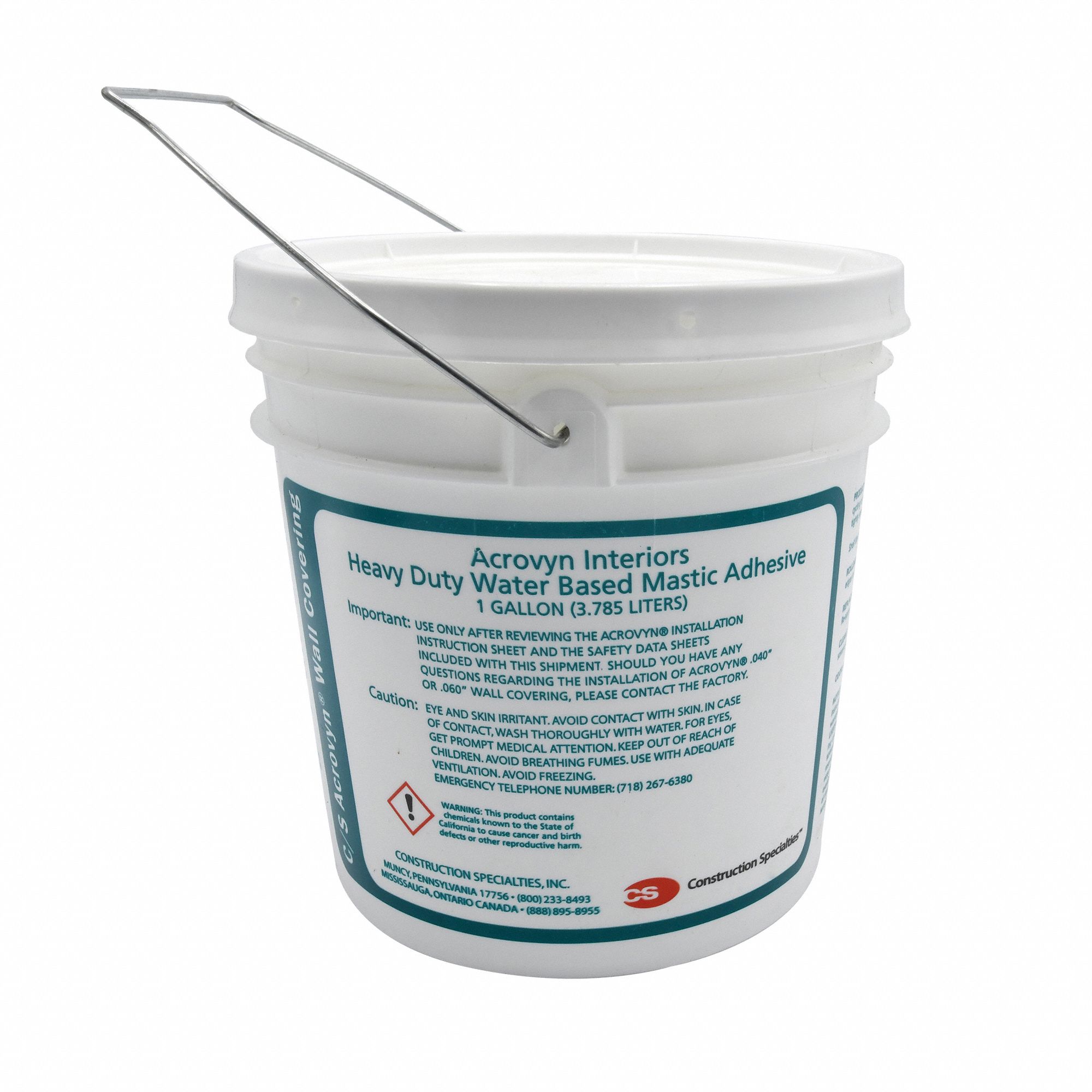 ACROVYN, White, Interiors Heavy Duty Water Based Mastic Adhesive -  55LE64