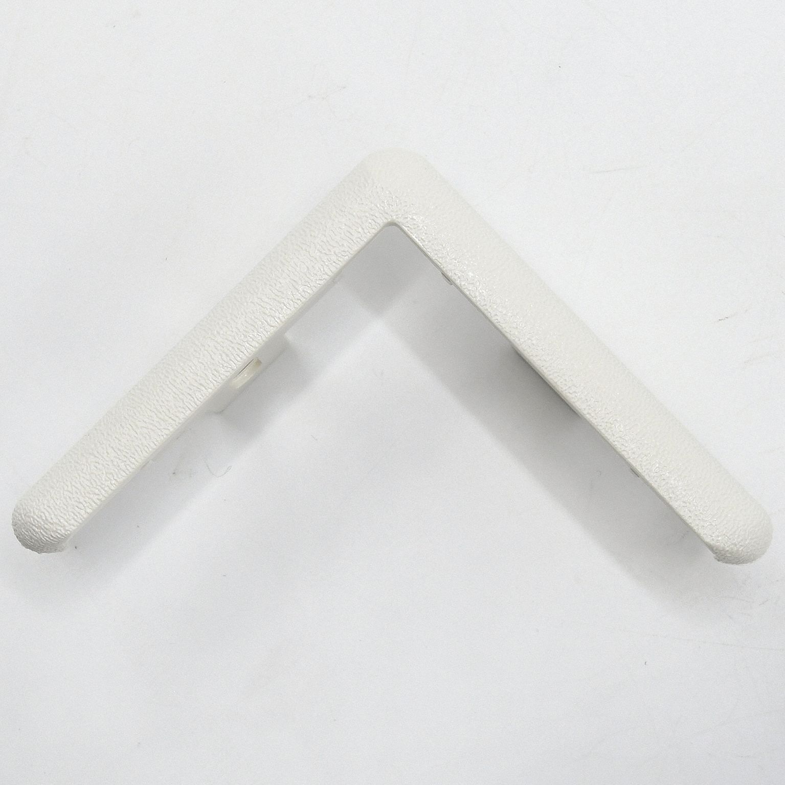 End Cap: End Cap, PETG, Mission White, 3 in Leg Wd, 1/4 in Overall Ht, For 135° Angle