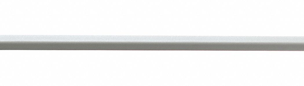 Corner Guard: PETG, Oyster Gray, For 90° Angle, 0.75 in Leg Wd, 8 ft Overall Ht, Shadowgrain