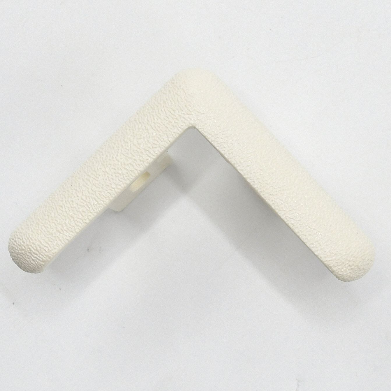End Cap: End Cap, PETG, Parchment, 2 in Leg Wd, 1/4 in Overall Ht, For 90° Angle